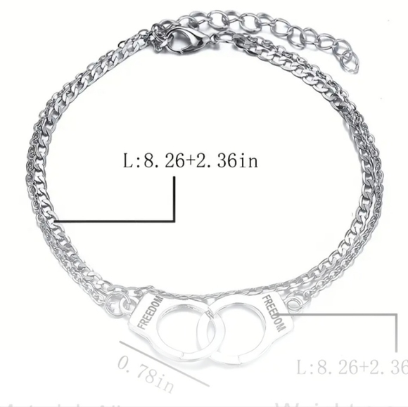 Double Layer Handcuff Anklet - Picture 2 of 3